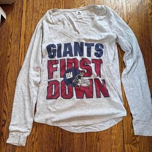 Vintage PINK Victoria's Secret New York Giants NFL long sleeve thermal football